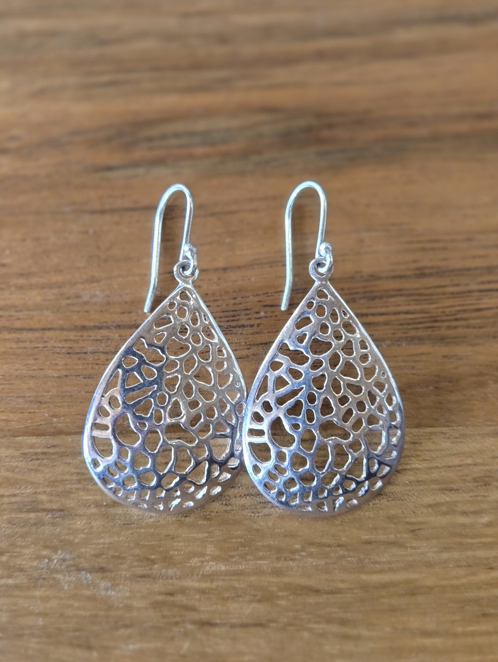 Nordstrom Silver Teardrop Filigree Dangle Earrings